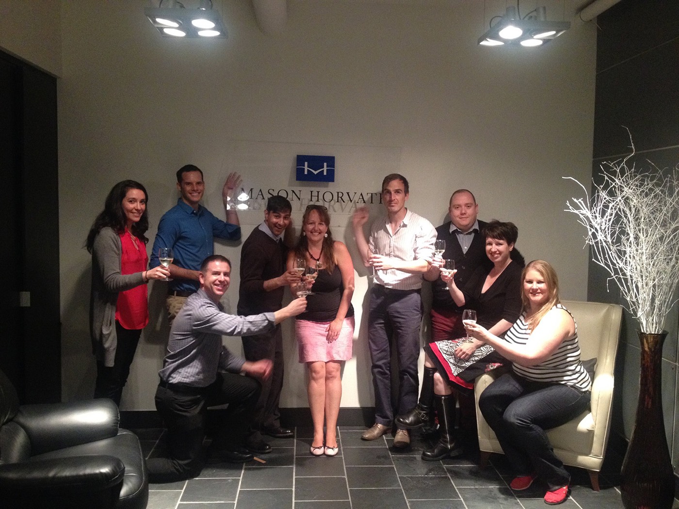 Dean Horvath with the Mason Horvath Travel team during the early years of building the company.